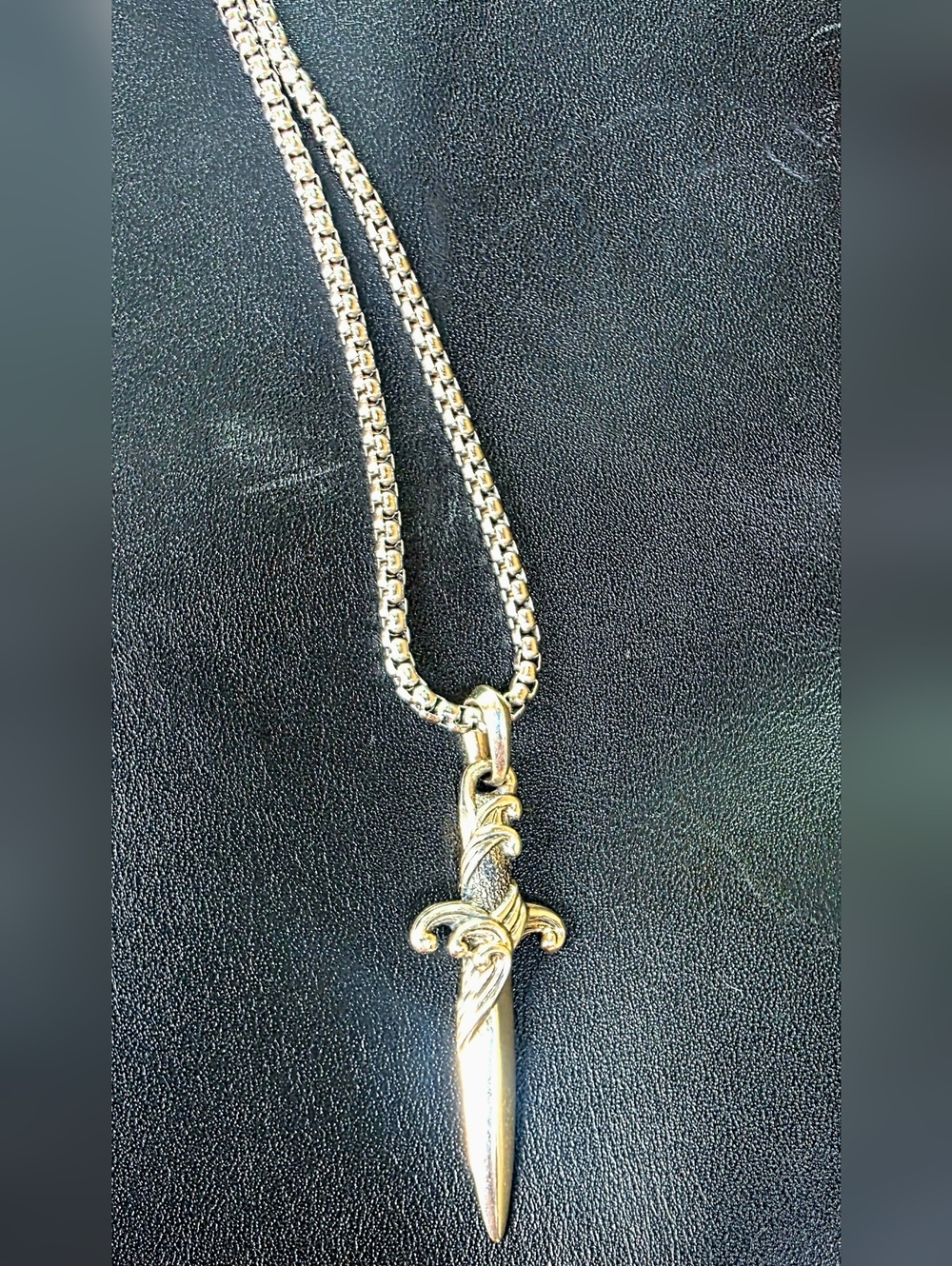 David Yurman Dagger Amulet Necklace 22" X 2.7mm Yurman Box Chain